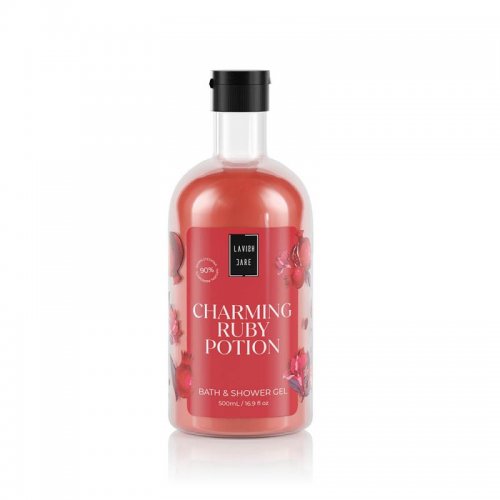 Lavish Shower Gel Charming Ruby Potion Αφρόλουτρο με Άρωμα Ρόδι 500ml